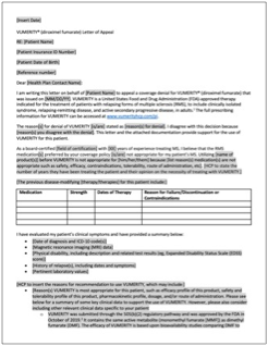 Sample Letter of Medical Necessity for a Patient Switching Treatment